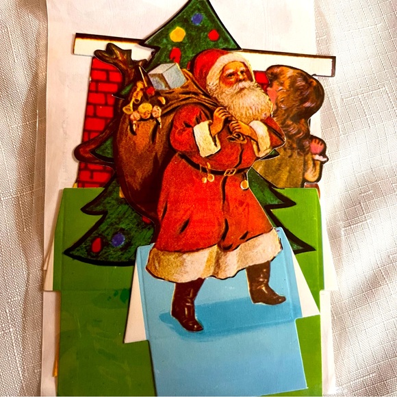 NEW Old Stock Night Before Christmas Vintage Standing CutOut Figures & Storybook - Picture 1 of 9